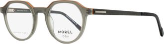 MOREL Mens Oga Kalmar Eyeglasses 10219O GO04 Transparent Gray/Orange 49mm