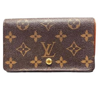 Louis Vuitton Pre-owned Wallets, female, Brown, Size: ONE SIZE Pre-owned Portefeuille Tresor Monogram bi fold wallet