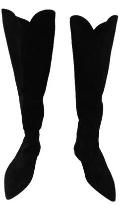 Ralph Lauren Polo Long Black Suede Boots Size 40