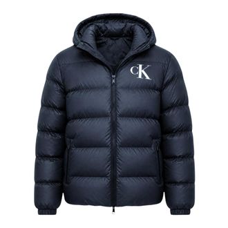 Calvin Klein Jeans Heren, Jassen, Blauw, Maat: S Leer