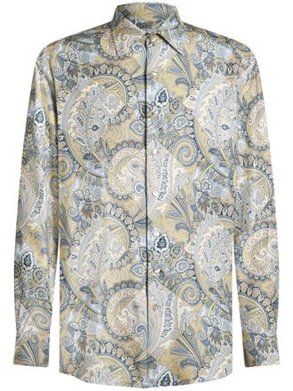 Etro Overhemd met abstracte print - Beige