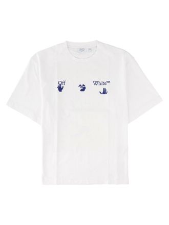 Off-white White Graphic Printed Cotton T-Shirt