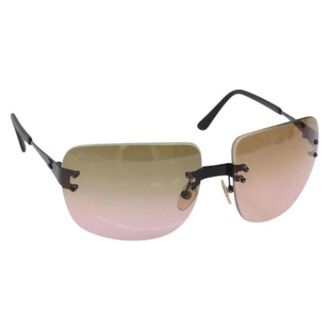 Chanel Pre-owned Accessories, female, Brown, Size: ONE SIZE Pre-owned Plastic Sunglasses