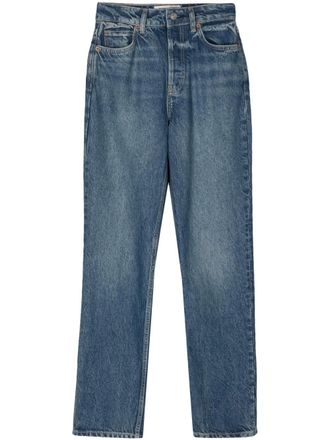Reformation Cynthia high-rise straight-leg jeans - Blue