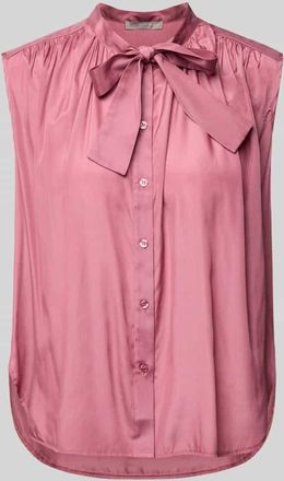 Christian Berg Blusentop mit Schluppe und Knopfleiste in Mauve, Gr&ouml;&szlig;e 38