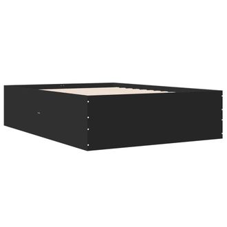 Berkfield Home Modern Bed Frame without Mattress Black 120x190 cm Small Double