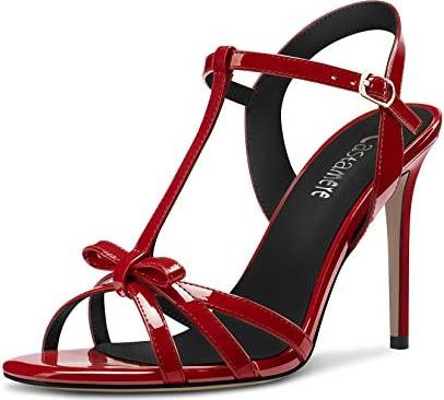 Chaussures élégantes Bout Carré Castamere Femmes Aiguille Haut High Talon Heel Lanières Cheville Escarpins Diamant Cristal Pointu Bout Sandales 8 CM Heels Dress Chaussures Beige Suède 35 EU Escarpins Femme Petit Talon