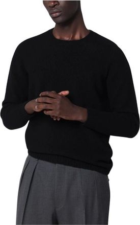 Drumohr Girocollo Garzato - Knitwear - Hombre - Negro - 2XL
