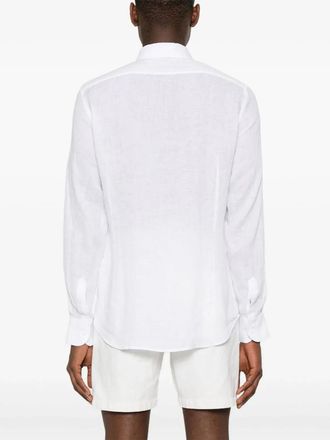 PESERICO Womens Long-Sleeve Linen Shirt Ss24 M
