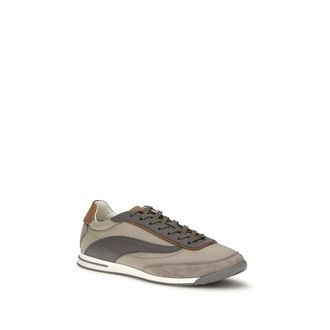 Brunello Cucinelli Suede Lace-Up Sneaker - Beige