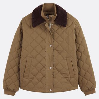 La Redoute Collections Gewatteerd jack met afneembare, donzige kraag