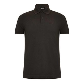 HUGO BOSS Heren Firenze Katoenen Poloshirt (Donkergrijs)