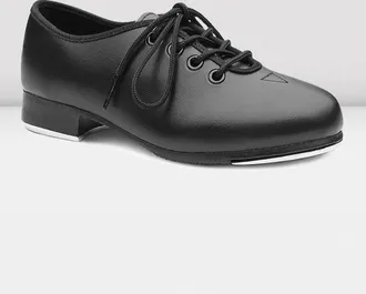 Bloch Ladies Dance Now Student Jazz Tap Shoes, Black Synthetic Leather