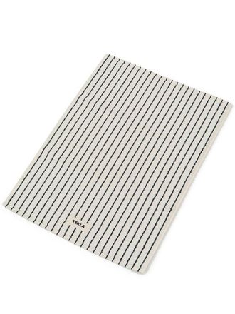 Tekla striped terry bath mat - unisex - Organic Cotton - OS - White