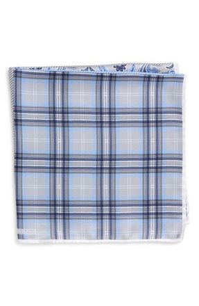 Nordstrom Panel Silk Pocket Square in Grey at Nordstrom