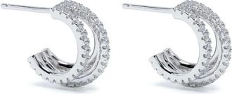 APM Monaco TRIPLE oorringen - Zilver