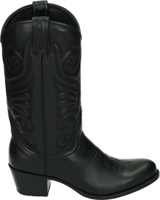 Sendra Western Zwarte Leren Laars - Dames - Cowboylaarzen - Zwart - 37 EU - Leer - Schoenen