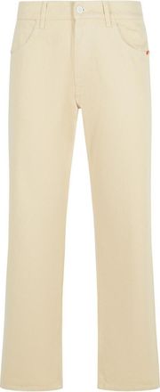 Amish James Light Beige Cotton Jeans