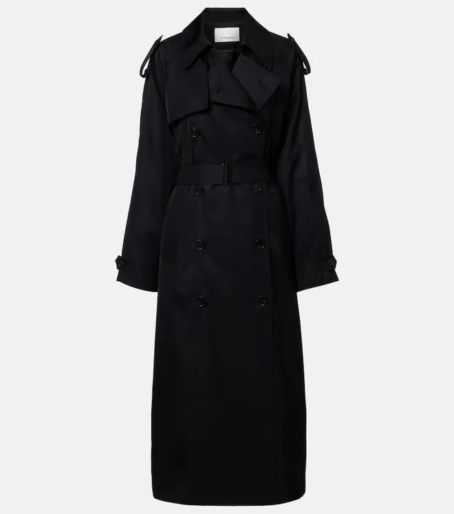 Veyron double-breasted twill trench coat