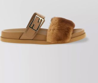 Fendi leather slides