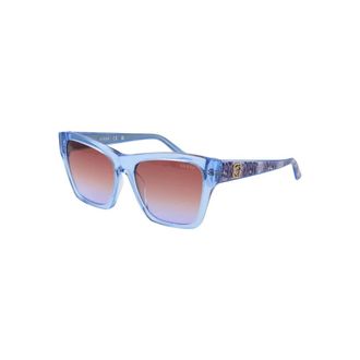 Guess Sunglasses, female, Blue, Size: ONE SIZE Blue Gradient Lens Square Sunglasses