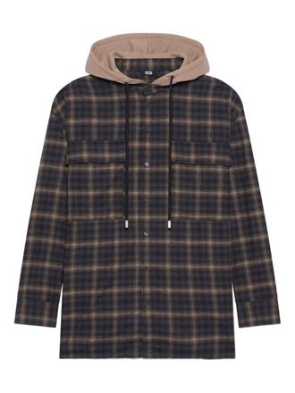 GCDS Plaid Hooded Shirt
