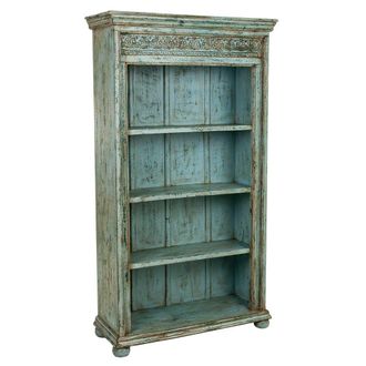 Wanderlust Deco Wanderlust Deco - Estanter&iacute;a Librer&iacute;a De Madera Azul 100x40x180 Cm