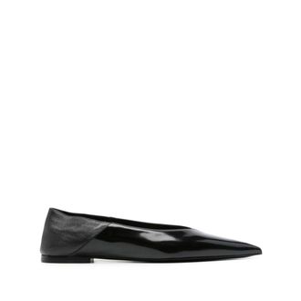 Saint Laurent Ballerinas, female, Black, Size: 8 1/2 US Black Flat Shoes Zaza