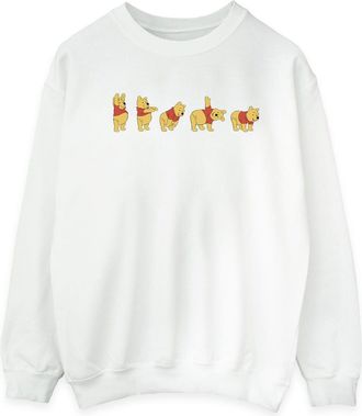 Disney Heren Winnie De Poeh Stretching Sweatshirt (Wit)