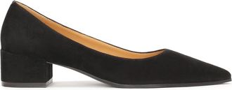 Kazar Zwarte su&egrave;de lage hakken pumps - Dames - Pumps - Zwart - 38 EU - Su&egrave;de - Schoenen
