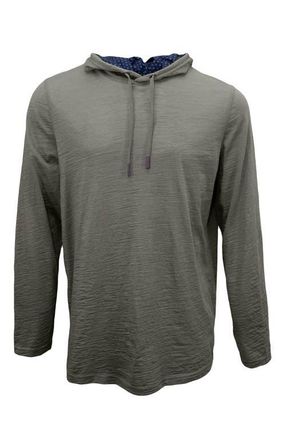 Lords of Harlech Hugo Extra Fine Merino Wool Lightweight Hoodie in Sage at Nordstrom, Size Large