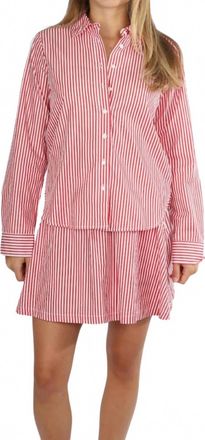 Stateside Womens Poplin Shirt In Poppy Stripe