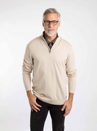 Weird Fish Blaine Fine Knit 1/4 Zip Jumper in Oyster at Nordstrom, Size Xxx-Large