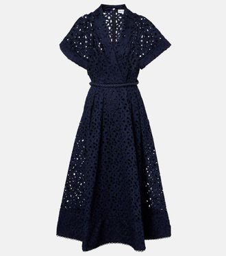 Rebecca Vallance Antalya broderie anglaise midi dress