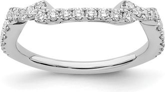 Diamond2Deal 14k White Gold Lab Grown Diamond Wedding Band Ring 1/2Ct Clarity- VS Color- D-E