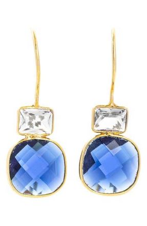 Saachi Cushion Cut Chalcedony Drop Earrings in Blue at Nordstrom Rack
