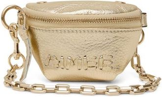 Aim&eacute;e Zip Sling Leather Bag Charm in Warm Champagne at Nordstrom