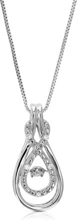 Vir Jewels 1/20 cttw Lab Grown Diamond Fashion Pendant Necklace in Sterling Silver with Chain For Women