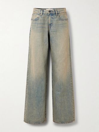 Slvrlake Denim Jeans A Gamba Larga E Vita Bassa Mica - Blu