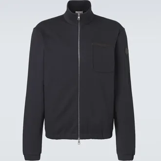 Moncler Cotton-blend zip-up sweater