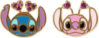 Girls Crew Disney Stitch Angel Stud Earrings Set in Gold at Nordstrom