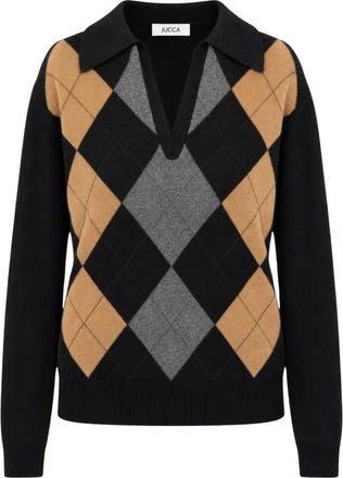 Jucca V-hals Gebreide Kleding - Dames - V-hals truien - Veelkleurig - XL - Truien & Vesten