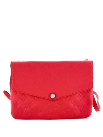 Louis Vuitton Twice Handbag Monogram Empreinte Leather crossbody bag - Rosso