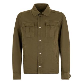 Herno Light Jackets, male, Green, Size: 2XL Shirt with applied pockets