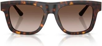 Dolce & Gabbana 52mm Square Sunglasses in Havana /Gradient Brown at Nordstrom