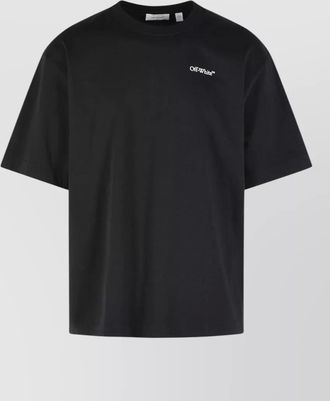 Off-white cotton short-sleeve t-shirt