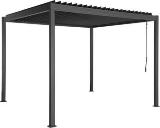 Sweeek P&eacute;rgola bioclim&aacute;tica 3x3m de aluminio y acero con lamas orientables