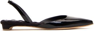 AERA Jackie vegan slingback flat sandal in Black Patent at Nordstrom, Size 41.5