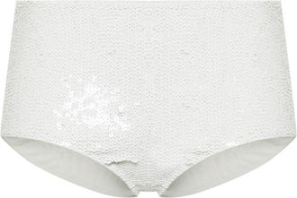P.A.R.O.S.H. sequined high-waisted bikini bottoms - women - Polyamide/Elastane - S - White