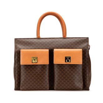 Celine Pre-owned Celine Macadam Coated Canvas Handbag Ladies OFT8WYG40AK7ETRO